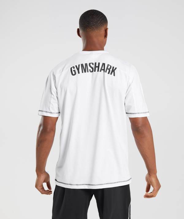 Panske Tricka Gymshark Recess Čierne Biele | WN9120487